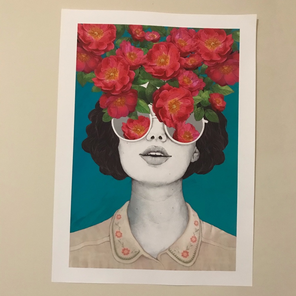 Boho rose poster